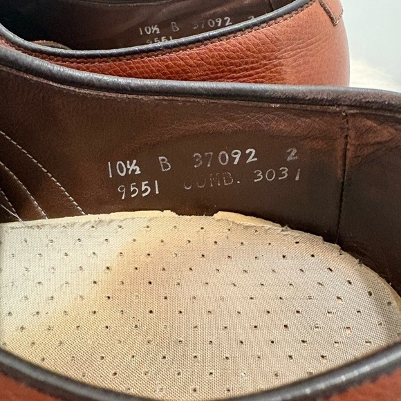 Allen Edmonds Badland Leather Comfort Shoes Size 10.5 Leather Brown Laced Up